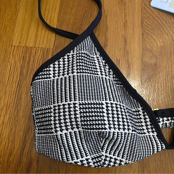 L*Space Helena Bikini Top in Best I Ever Plaid, Size Small, Black Piping, NWT - Picture 13 of 13